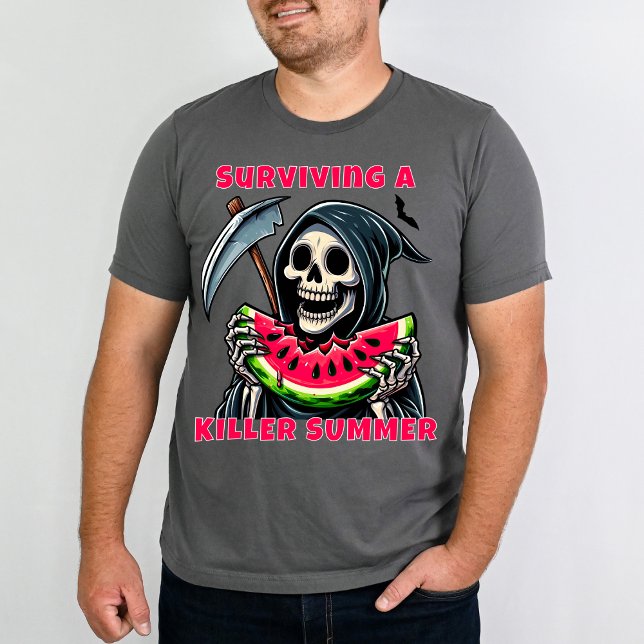 Camiseta Ceifeiro Macabro Engraçado de Melancia Summerween (Criador carregado)