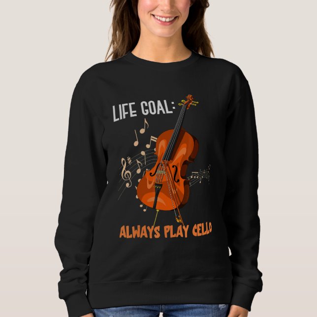 Camiseta Cel da Orquestra Cello Cellist do Life Goal (Frente)