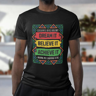 Camiseta Celebração Colorida da História do Mês da História