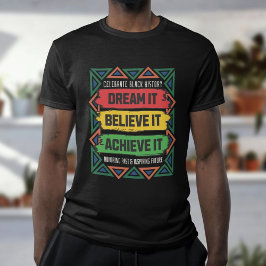 Camiseta Celebração Colorida da História do Mês da História