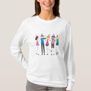 Camiseta Celebração Colorida de Festa Infantil de Desenhos