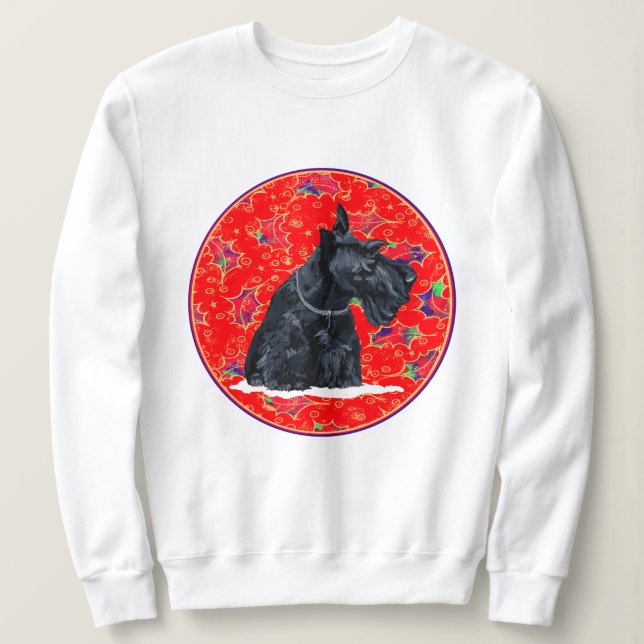 Camiseta Celebração Colorida do Terrier Escocês (Frente do Design)
