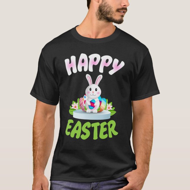 Camiseta Celebração Cristã Felz pascoa no Dia da páscoa (Frente)