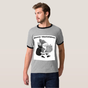 Camiseta Celebração da época de Natal Deseja o Dedo Impress