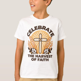 Camiseta Celebração da Faith Harvest - Arte Inspiradora