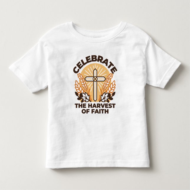Camiseta Celebração da Faith Harvest - Arte Inspiradora (Frente)