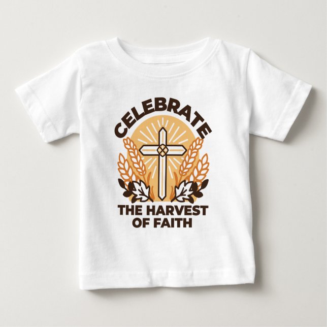 Camiseta Celebração da Faith Harvest - Arte Inspiradora (Frente)