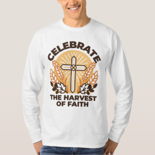 Camiseta Celebração da Faith Harvest - Arte Inspiradora