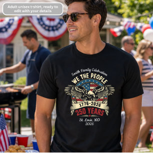 Camiseta Celebração da Família Nós, o Povo 1776-20