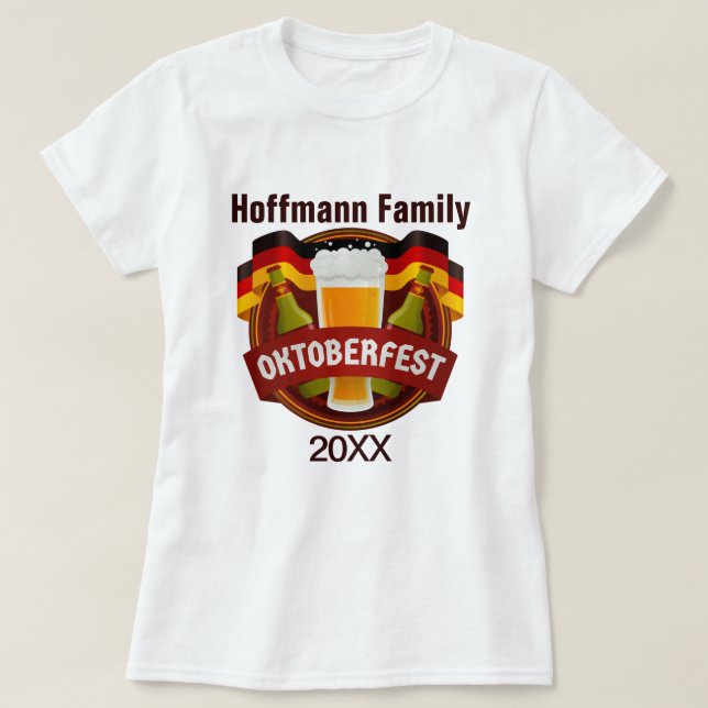 Camiseta Celebração da Família Oktoberfest (Frente do Design)