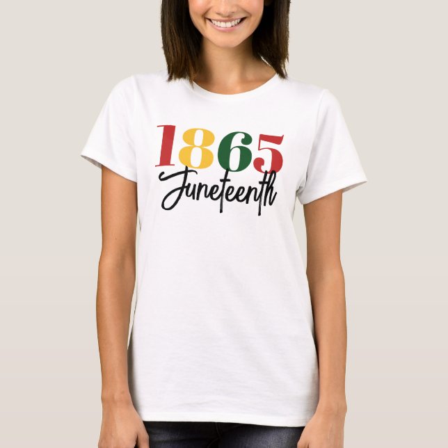 Camiseta Celebração da História Negra da Liberdade em 1865 (Frente)
