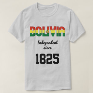 Camiseta Celebração da Independência da Bandeira da Bolívia