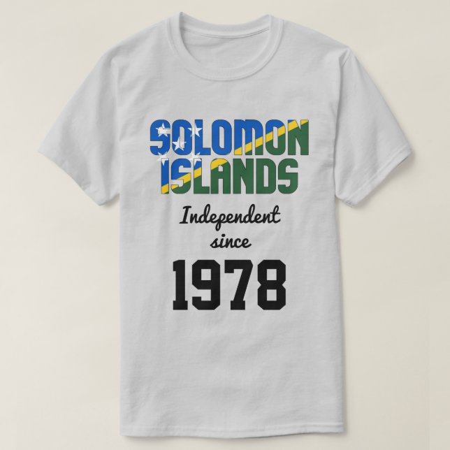 Camiseta Celebração da Independência da Bandeira das Ilhas  (Frente do Design)