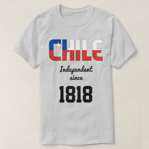 Camiseta Celebração da Independência da Bandeira do Chile