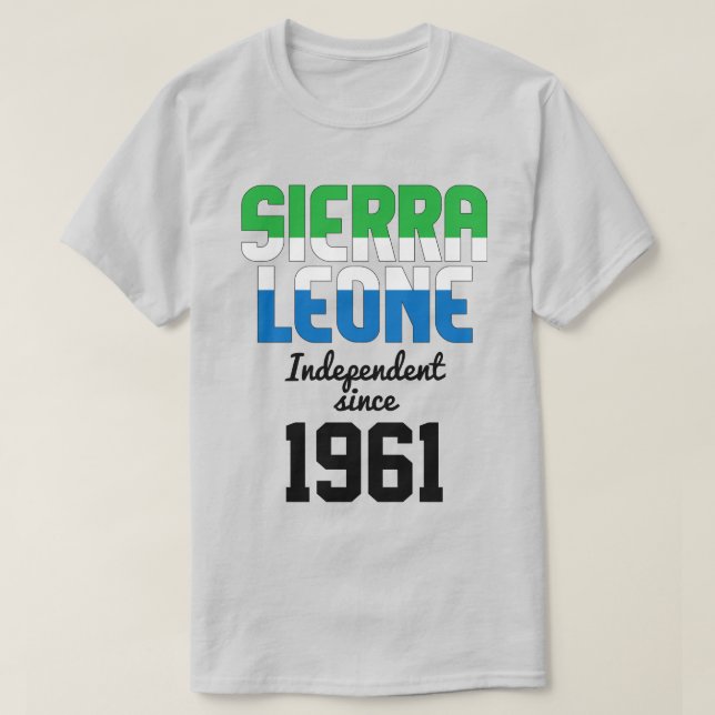 Camiseta Celebração da Independência da Serra Leoa (Frente do Design)