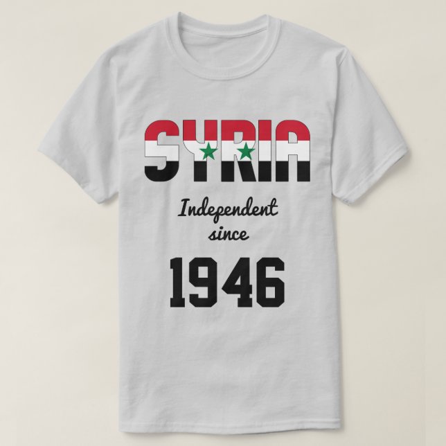 Camiseta Celebração da Independência da Síria (Frente do Design)