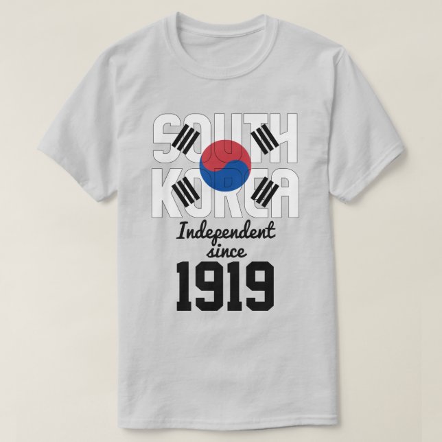 Camiseta Celebração da Independência de Bandeira da Coreia  (Frente do Design)