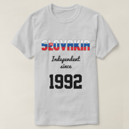 Camiseta Celebração da Independência de Bandeira da Eslováq