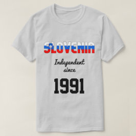 Camiseta Celebração da Independência de Bandeira da Eslovên