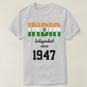 Camiseta Celebração da Independência de Bandeira da Índia
