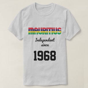 Camiseta Celebração da Independência de Bandeira da Mauríci