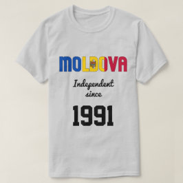 Camiseta Celebração da Independência de Bandeira da Moldávi