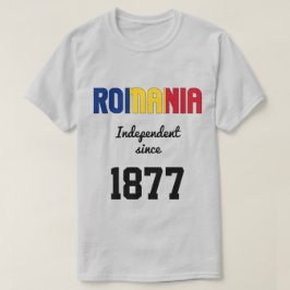 Camiseta Celebração da Independência de Bandeira da Romênia