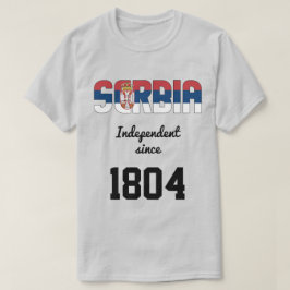Camiseta Celebração da Independência de Bandeira da Sérvia