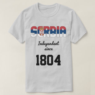 Camiseta Celebração da Independência de Bandeira da Sérvia