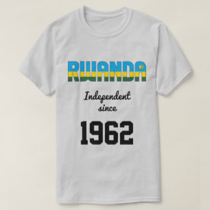 Camiseta Celebração da Independência de Bandeira do Ruanda