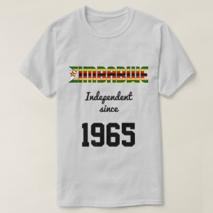 Camiseta Celebração da Independência de Bandeira do Zimb