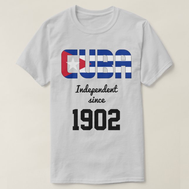 Camiseta Celebração da Independência de Cuba (Frente do Design)
