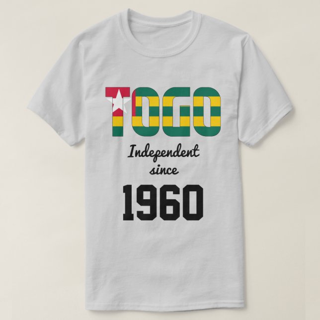 Camiseta Celebração da Independência do Bandeira do Togo (Frente do Design)