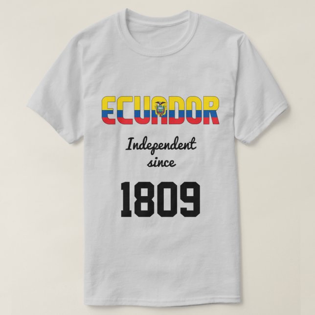 Camiseta Celebração da Independência do Equador (Frente do Design)