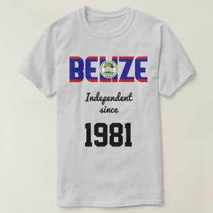 Camiseta Celebração da Independência do Sinalizador Belize