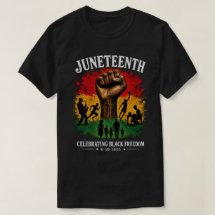 Camiseta Celebração da Liberdade Negra de Juneteenth Patrim