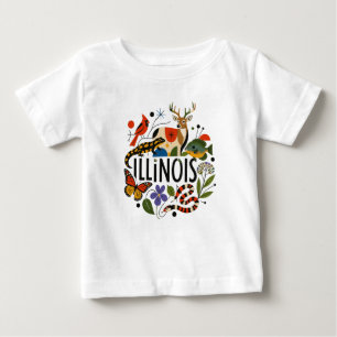 Camiseta Celebração da Natureza e Vida Selvagem de Illinois