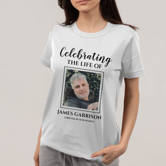 Camiseta Celebração Da Vida Com Memorial Fotográfico (Criador carregado)