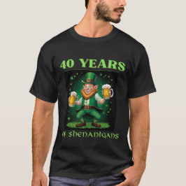 Camiseta Celebração de 40º Aniversário Festivo do Dia de Sã