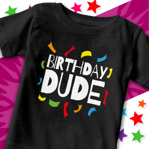 Camiseta Celebração de Aniversário de Crianças Birthday Dud