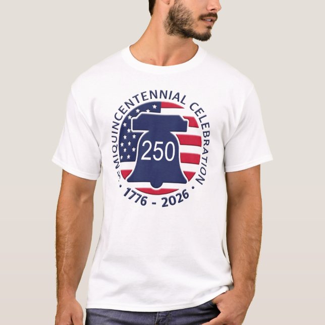 Camiseta Celebração de Aniversário do 250º Aniversário da A (Frente)