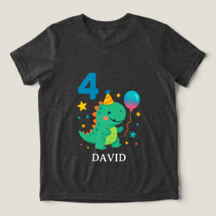 Camiseta Celebração de Aniversário do Dino Fofo - Design pa