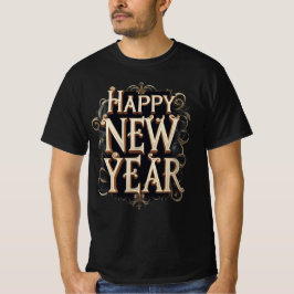 Camiseta Celebração de Ano Novo Feliz