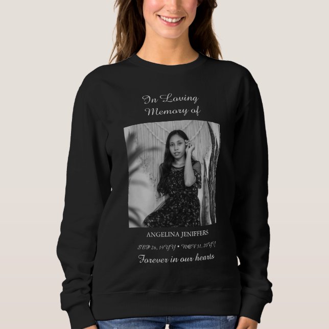 Camiseta Celebração de Foto Mínima do Memorial Funeral da V (Frente)