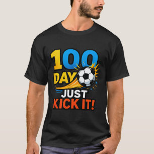 Camiseta Celebração de Futebol Chuta Gol de 100 Dias
