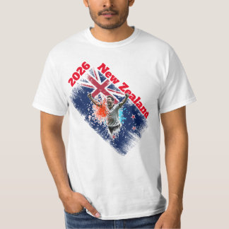Camiseta Celebração de Gol de Futebol Bandeira da Nova Zelâ