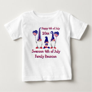 Camiseta Celebração de Reunião da Família Patriótica Gnomo