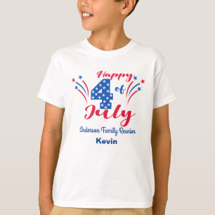 Camiseta Celebração de Reunião de Família de 4 de Julho de
