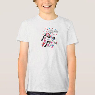 Camiseta Celebração de Sprunki - Arte Infantil de Yuho