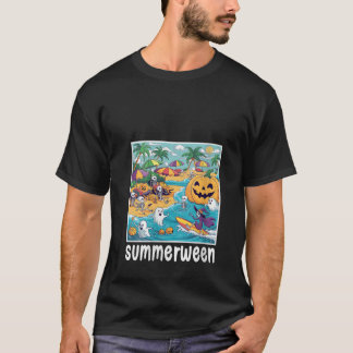 Camiseta Celebração de Verão do Dia das Bruxas Summerentre 